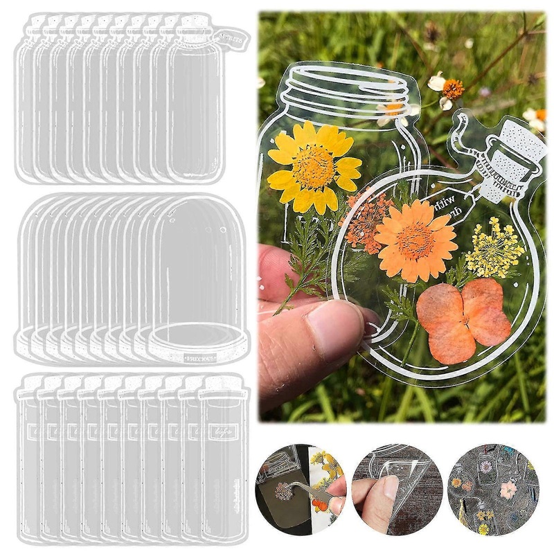 30Pcs Transparent Dried Flower Bookmarks, DIY Dried Flower Bookmark, Homemade Bookmarks, Beautiful Flower Bookmarks, Glassware Stickers | Fruugo SG