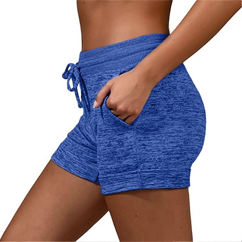 Shorts Tight Waist Tie String Elastic Stretching Pure Color Comfortable Yoga Pants for Sports | Fruugo SG
