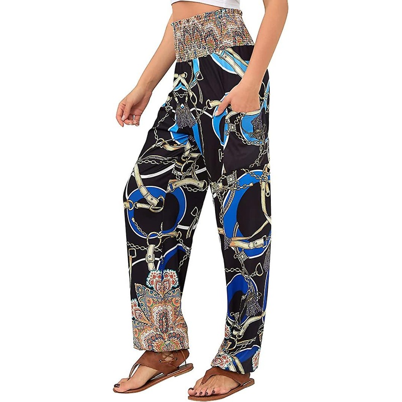 2 Piece Ofwomen’s Harem Pants, High Waist Yoga Boho Trousers With Pockets | Fruugo SG
