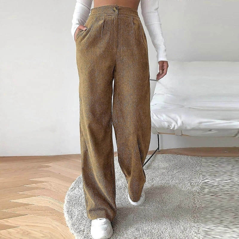 Women’s Corduroy Pants Casual Women’s Solid Color Corduroy Loose Straight Pants Autumn And Winter Womens Clothing New1 | Fruugo SG
