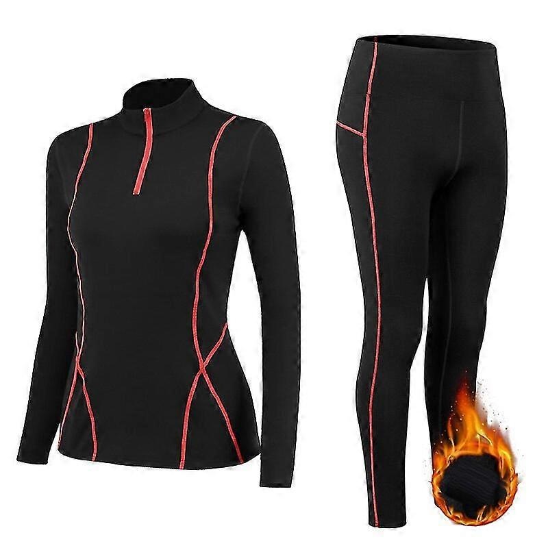 Autumn/winter Padded Fitness Suit Women’s High Stretch Skinny Sports Running Training Yoga Two Piece #black Orange | Fruugo SG