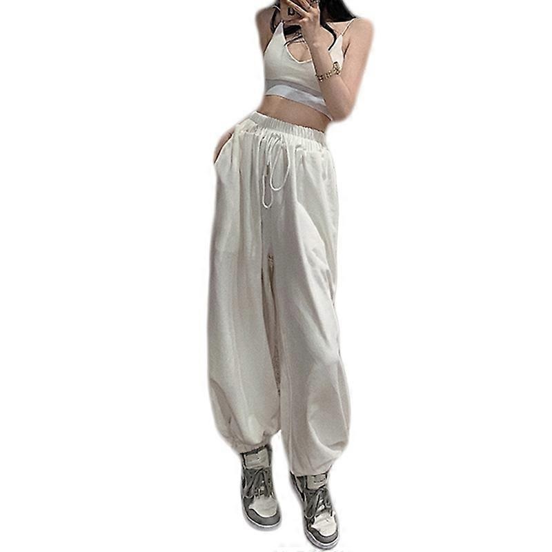 Women Drawstring High Waist Sport Jogger Pants Baggy Loose Oversized Sweatpants Solid Color Hip Hop Dance Workout Active Lounge Bottom Trousers with | Fruugo SG