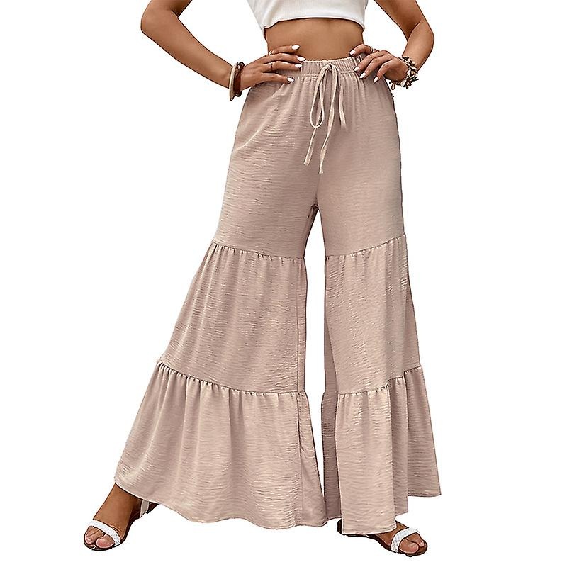 2023 Summer New Ladies Pants Casual Elastic Pants High Waist Stitching Ladies Bell Bottom Pants | Fruugo SG