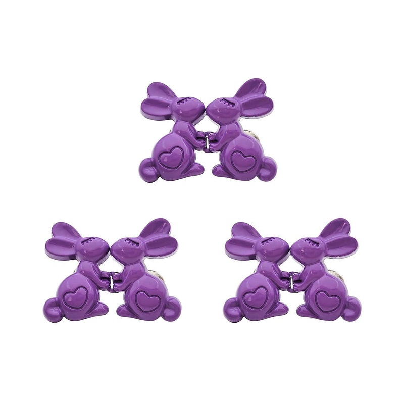 3Pairs Rabbit Button for Jeans Rabbit Clips for Pants Jean Buttons Pins for Loose Jean No Sewing Adjustable Waist Buckle  Purple  Color | Fruugo SG