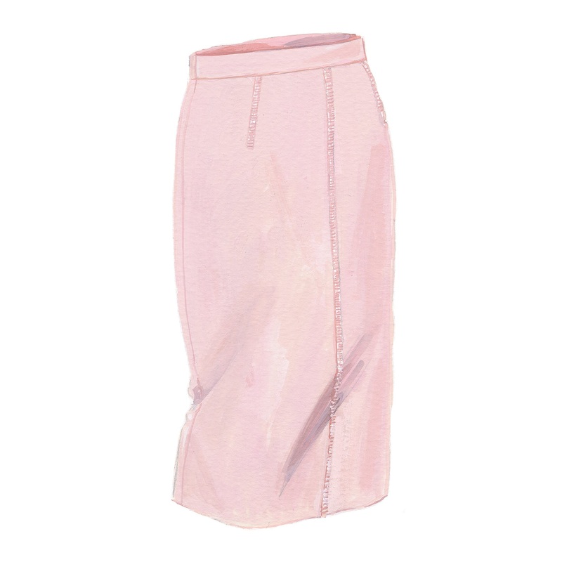 Seamed Pencil Skirt|Blush|2|4|6|8|10|12|14|16|18|20|22