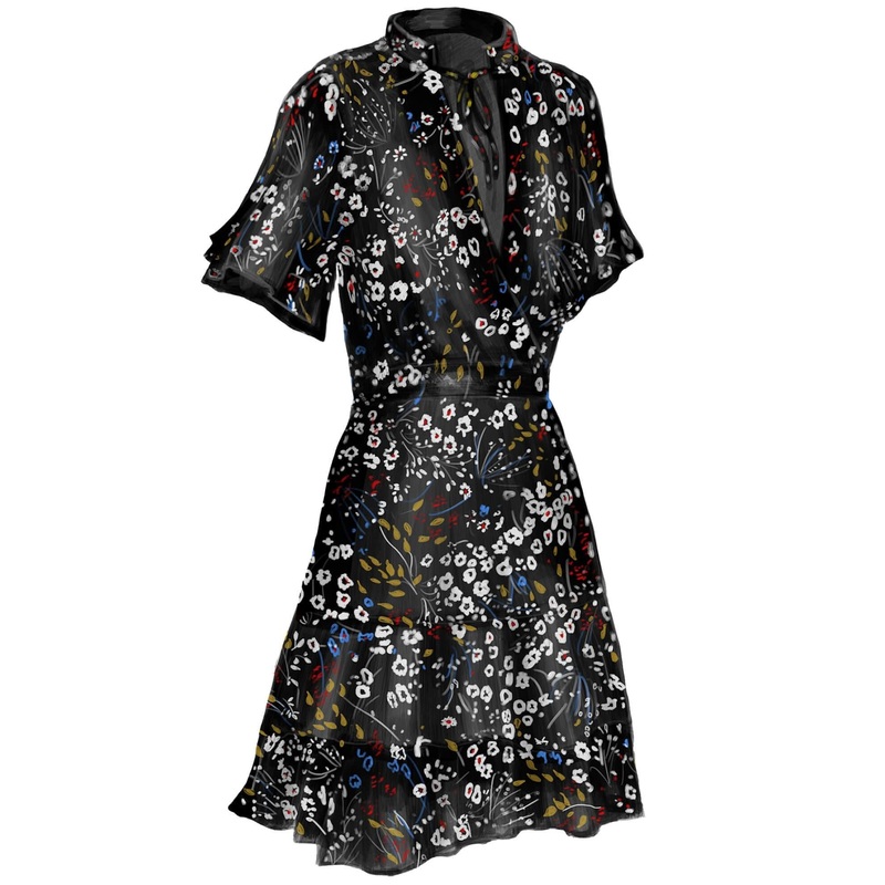 Then and Now Floral Dress|Black Floral|X Small|Small|Medium|Large