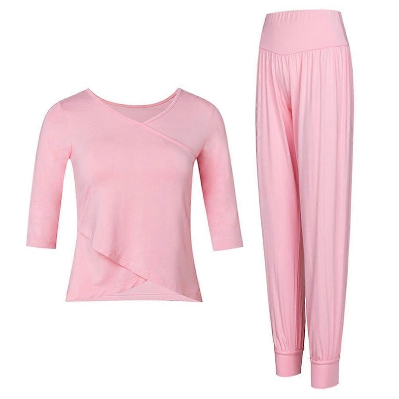 Workout Clothing Yoga Outfits Loose Fit Casual Pink M 1Set For Women Sports Fitness Running | Fruugo SG