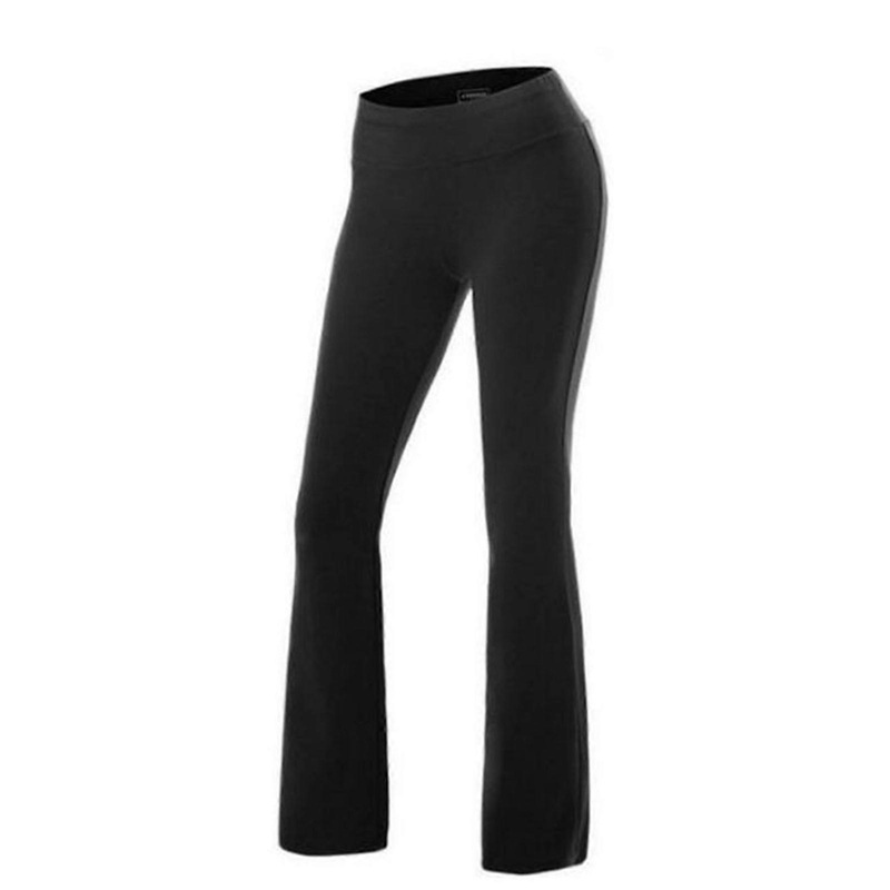 Yoga Pants Soft Breathable High Waisted Straight Flare Leg Pants for Women Sports Running Workout Black | Fruugo SG