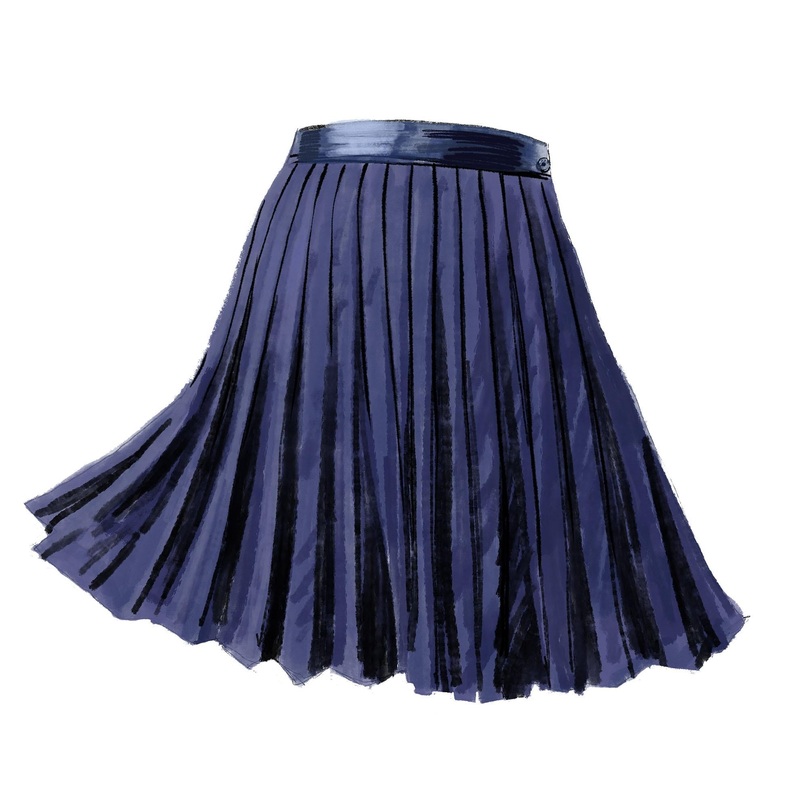 1920s Pleated Tennis Skirt|Navy|0|2|4|6|8|10|12|14|16