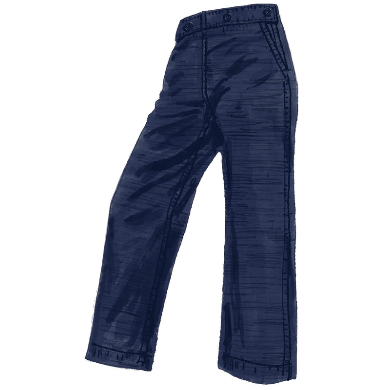 1920s Wide-Leg Sailor Pants|Navy|White|0|2|4|6|8|10|12|14|16|18