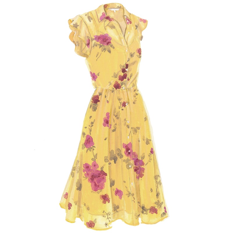 Au Plein Air Dress|Gold Fuchsia|0|2|4|6|8|10|12|14|16|18|20|22