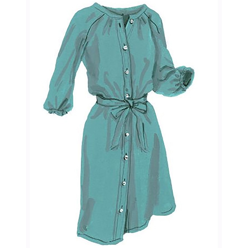 Brooklyn Shirtdress|Teal|Multi|XX Small|X Small|Small|Medium|Large|X Large