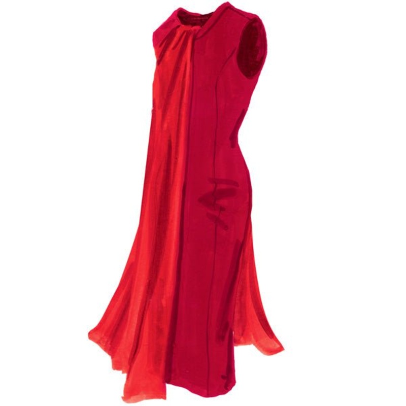 Chiffon Overlay Dress|Black|Red|0|10|12|14|16|18|2|20|22|4|6|8