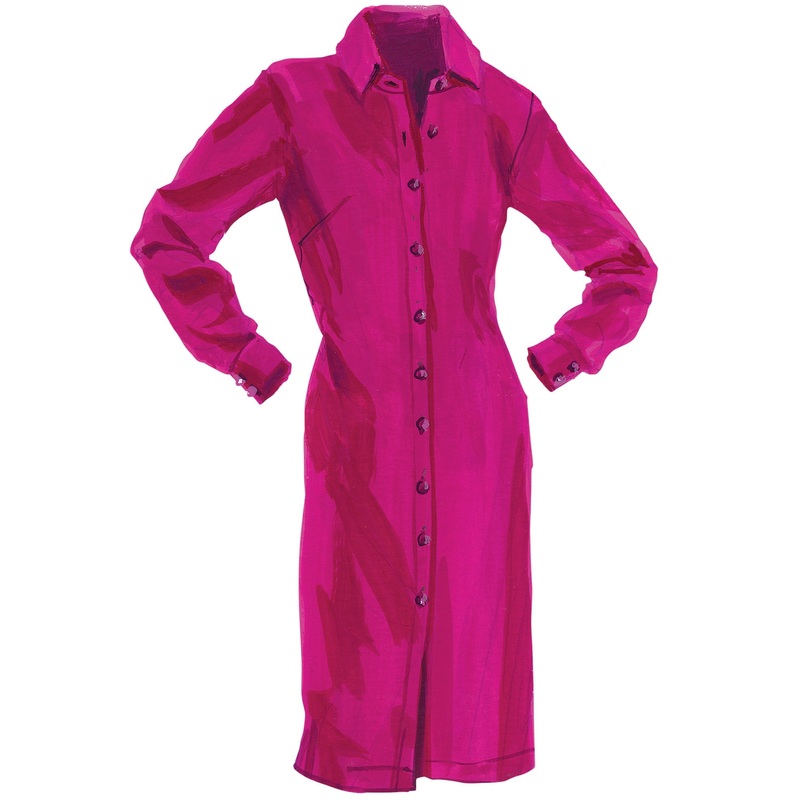 Fluid Shirtdress|Raspberry|Navy|0|2|4|6|8|10|12|14|16|18|20|22