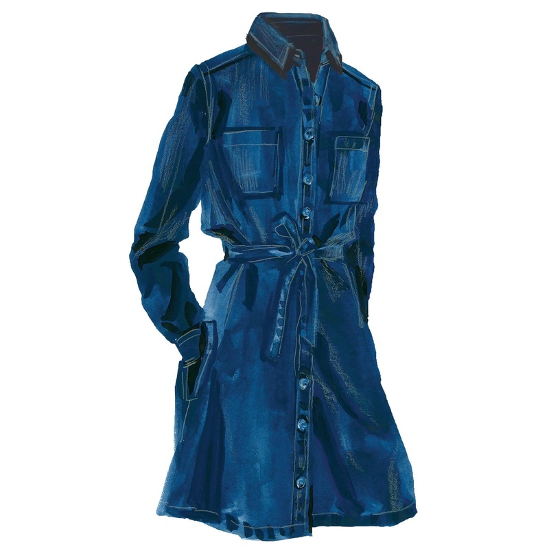 Indigo Shirtdress|Light Indigo|X-Small|Small|Medium|Large|X Large|XX Large