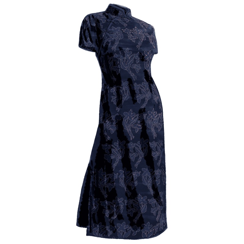 Qipoa Dress|Navy|0|2|4|6|8|10|12|14|16