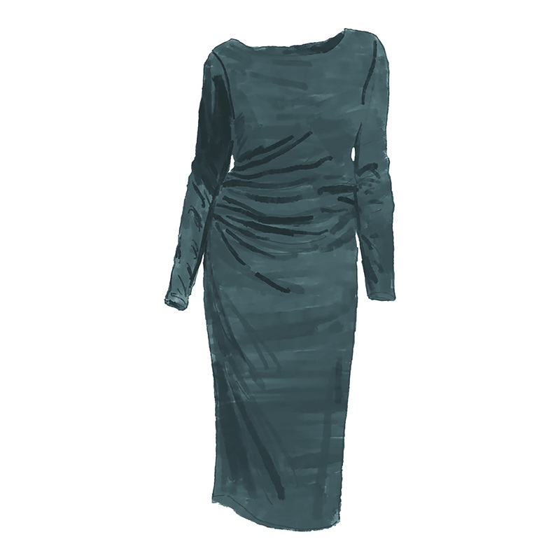 Secret Keeper Dress|Moss|Lipstick|Jam|True Black|Blue Green Floral|Evergreen|X-Small|Small|Medium|Large|X-Large|XX-Large|X Small|X Large|XX Large