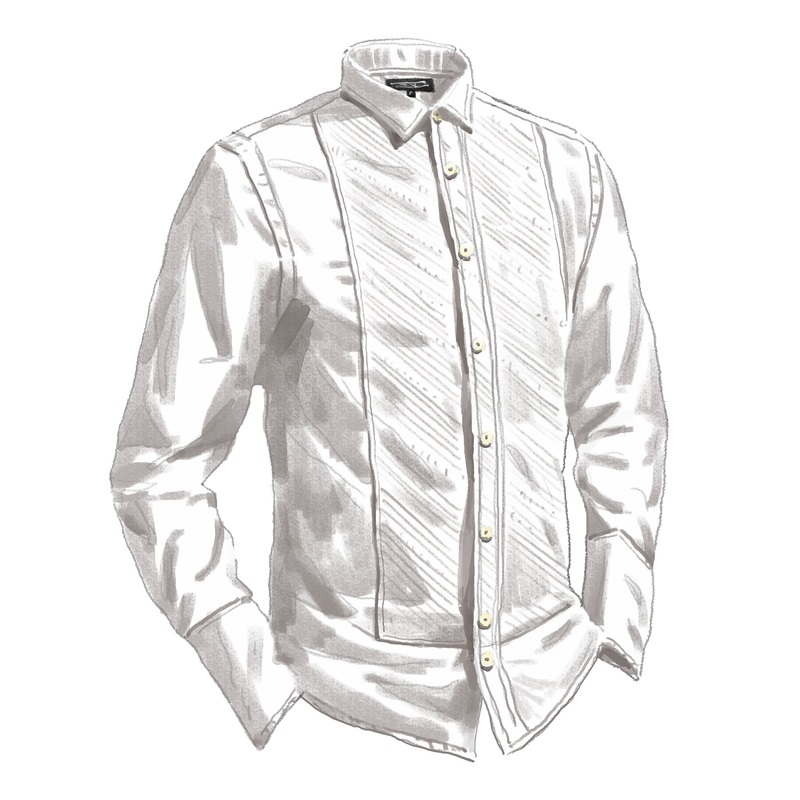 The RSVP Classic Tuxedo Shirt|White|Small|Medium|Large|X Large|XX Large