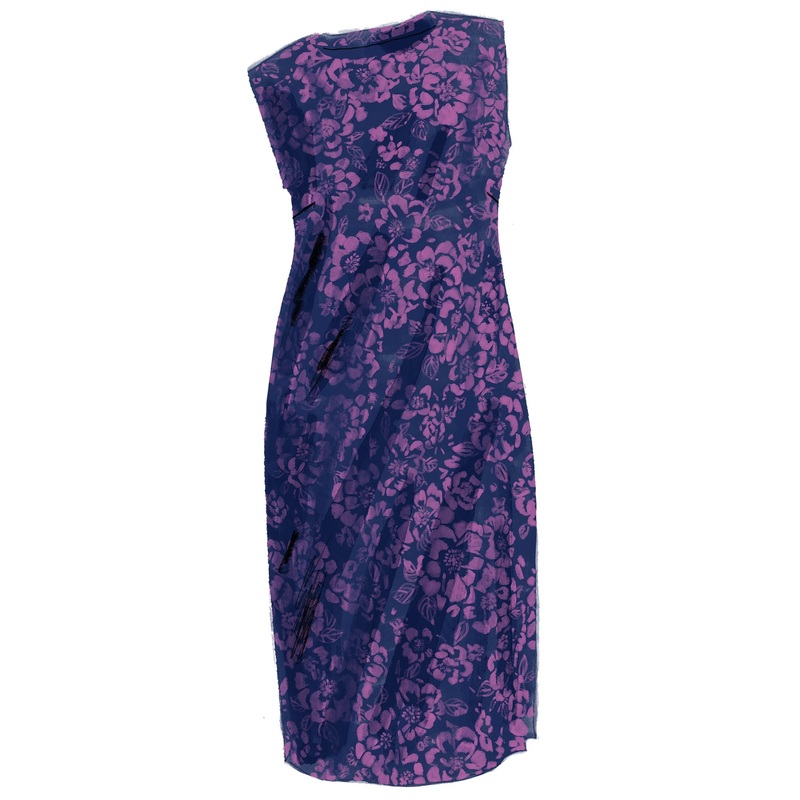 Brocade Sheath Dress|Purple|0|2|4|6|8|10|12|14|16|18|20|22