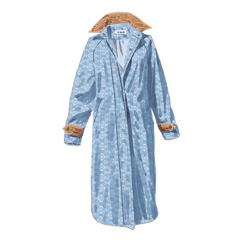 Printed Horsemans Duster|Powder Blue Tile|X Small|Small|Medium|Large|X Large|XX Large