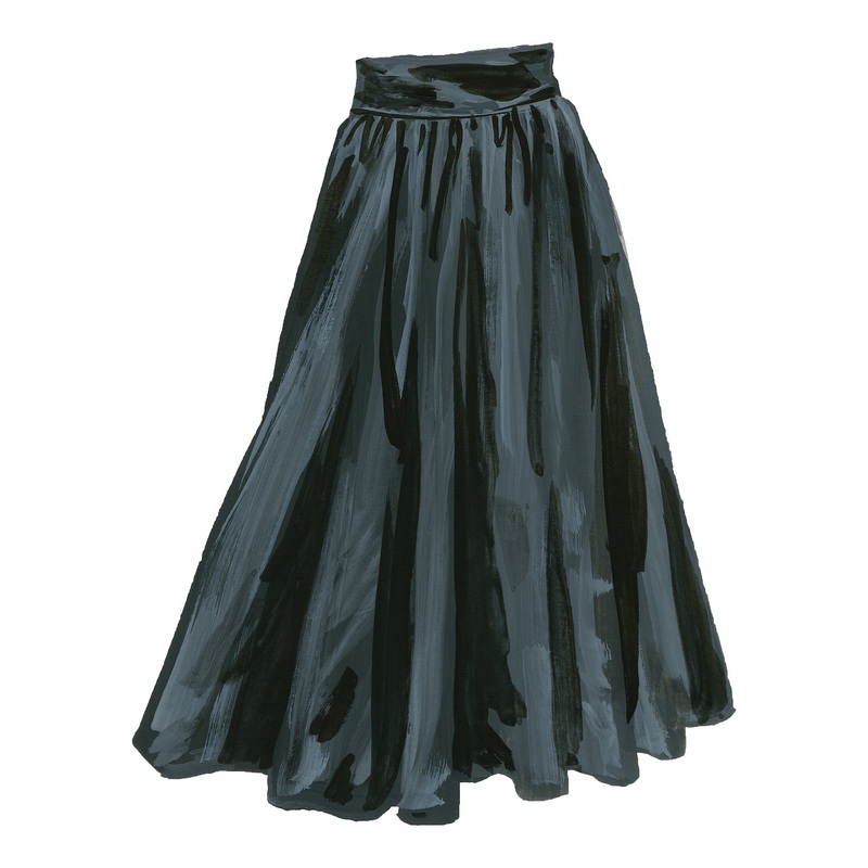 Silk Taffeta Party Skirt|Black|X Small|Small|Medium|Large|X Large|XX Large