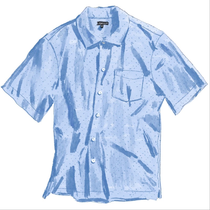 Stretch Pique Camp Collar Shirt