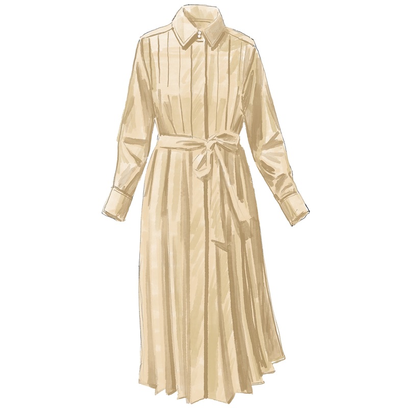 Bon Voyage Pleated Shirtdress|Ivory|0|2|4|6|8|10|12|14|16|18|20|22