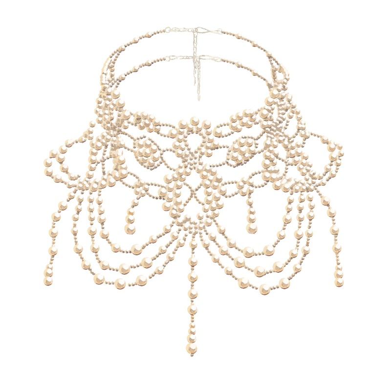Victorian Holiday Pearl Choker