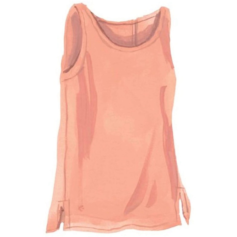 Breezy Sleeveless Blouse|Peach|White|Large|Medium|Small|X Large|X Small|XX Small