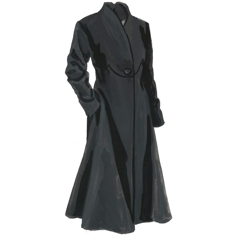 Classic Swing Coat|Black|2|4|6|8|12