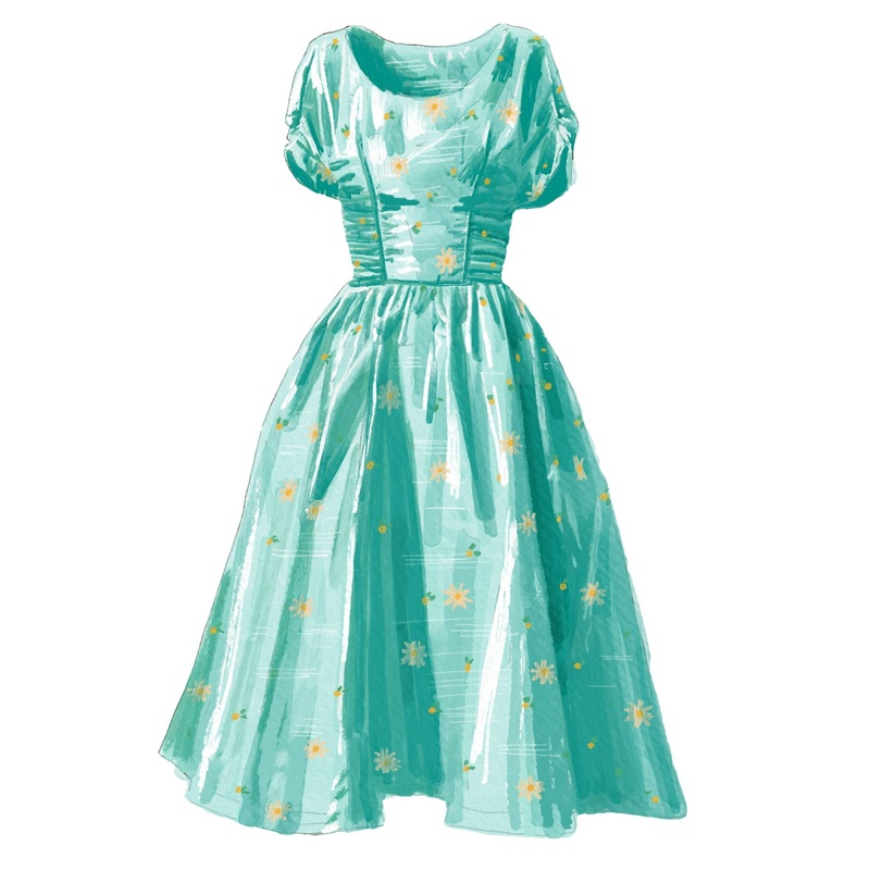 ’50s Daisy Dress|Robin Egg Blue|0|2|4|6|8|10|12|14|16|18|20|22