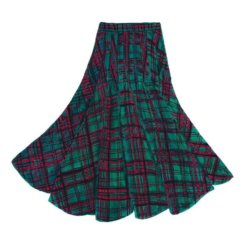 Beautiful Geometry Skirt|Green Tartan|X Small|Small|Medium|Large|X Large|XX Large