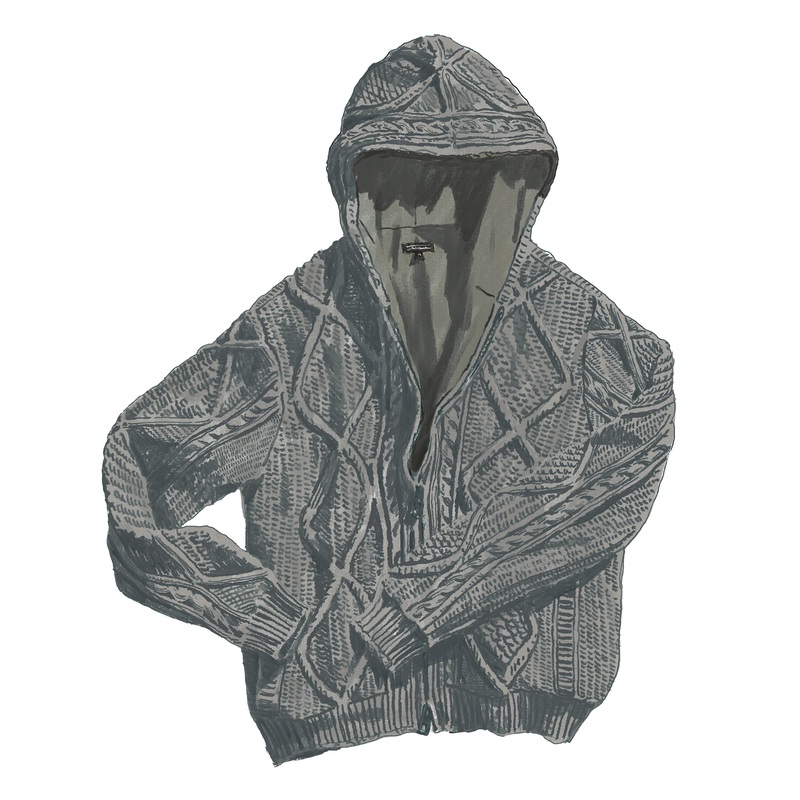 Cashmere Blend Cable Hoodie|Melange|X Small|Small|Medium|Large|X Large|XX Large