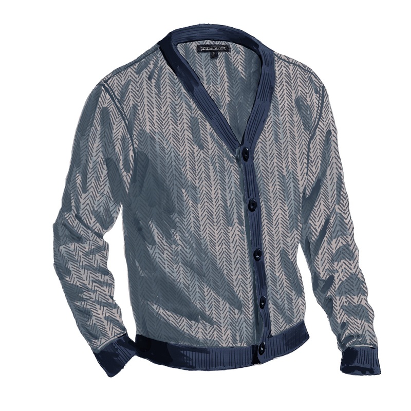 The Library Tweed Cardigan|Navy Cream|Small|Medium|Large|X Large|XX Large