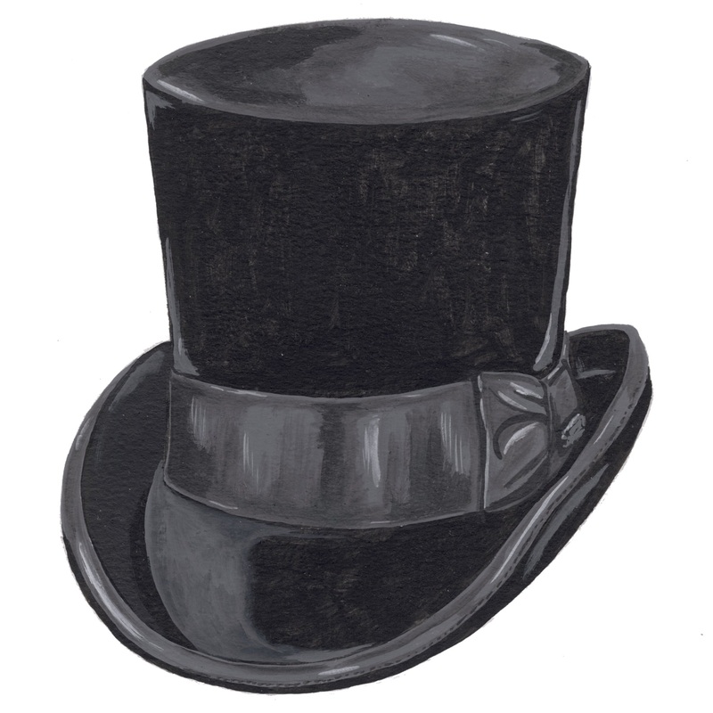 Top Hat|Black|Small|Medium|Large|X Large