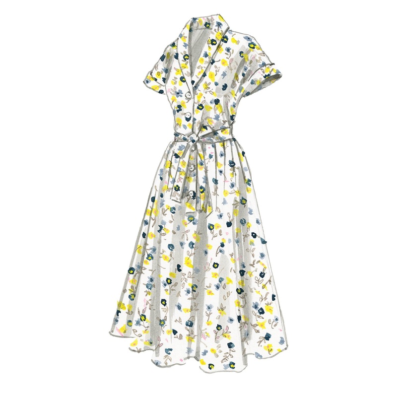 1940s Lake Champlain Dress|Wildflower|X Small|Small|Medium|Large|X Large