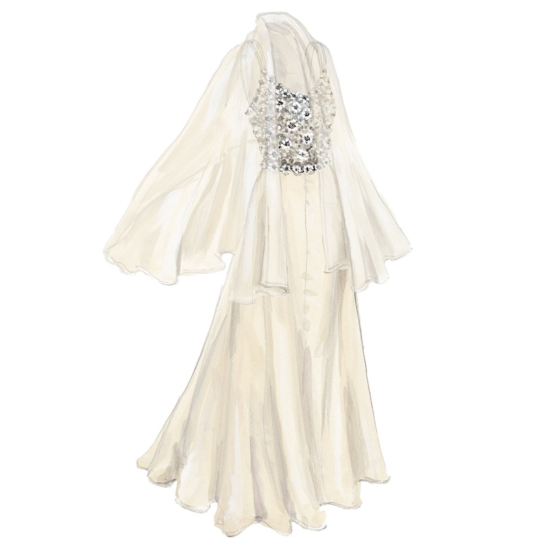 1960s Chiffon Beaded Gown|Ivory|X Small|Small|Medium|Large|X Large|XX Large