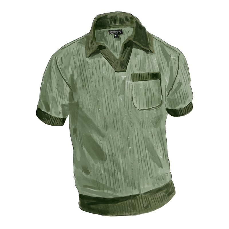 Enzos Johnny Collar Polo|Celery|Grey Heather|Small|Medium|Large|X Large|XX Large