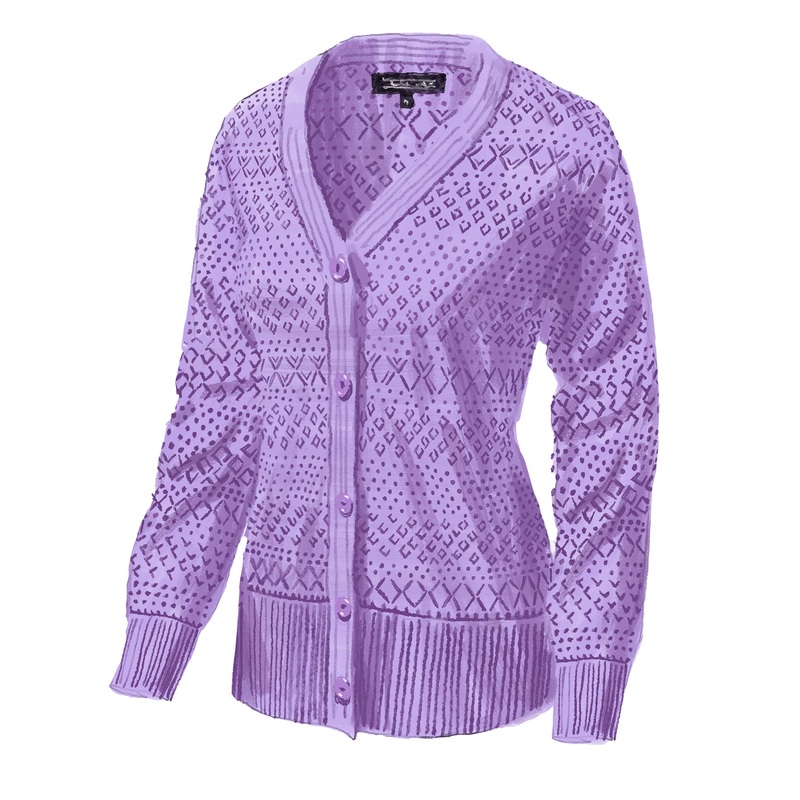 Pointelle Cardigan|Lavender|Grey|X Small|Small|Medium|Large|X Large