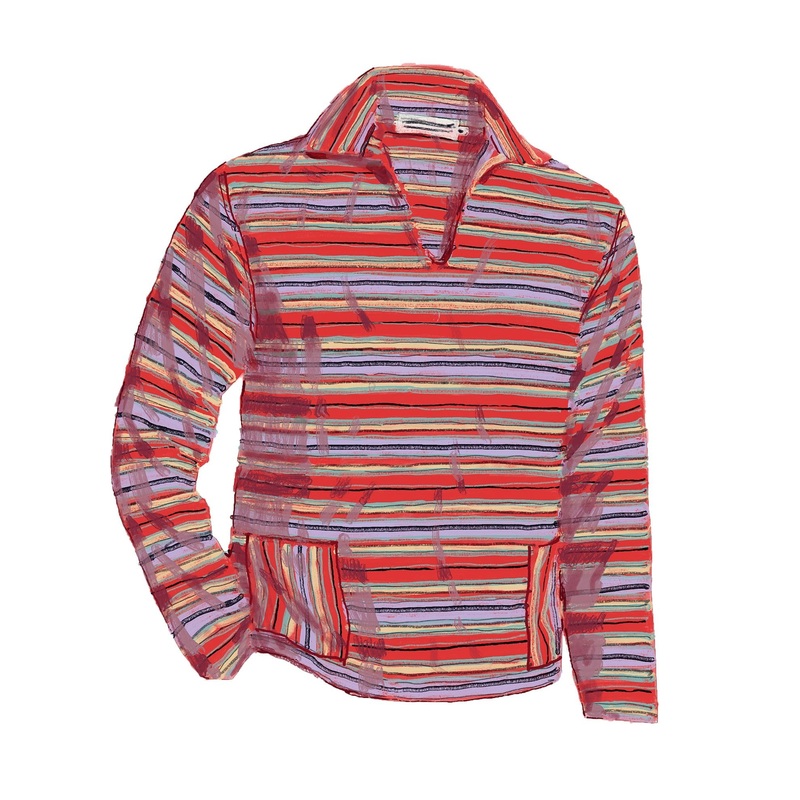 Santorini Pullover|Red Multi|Small|Large|X Large