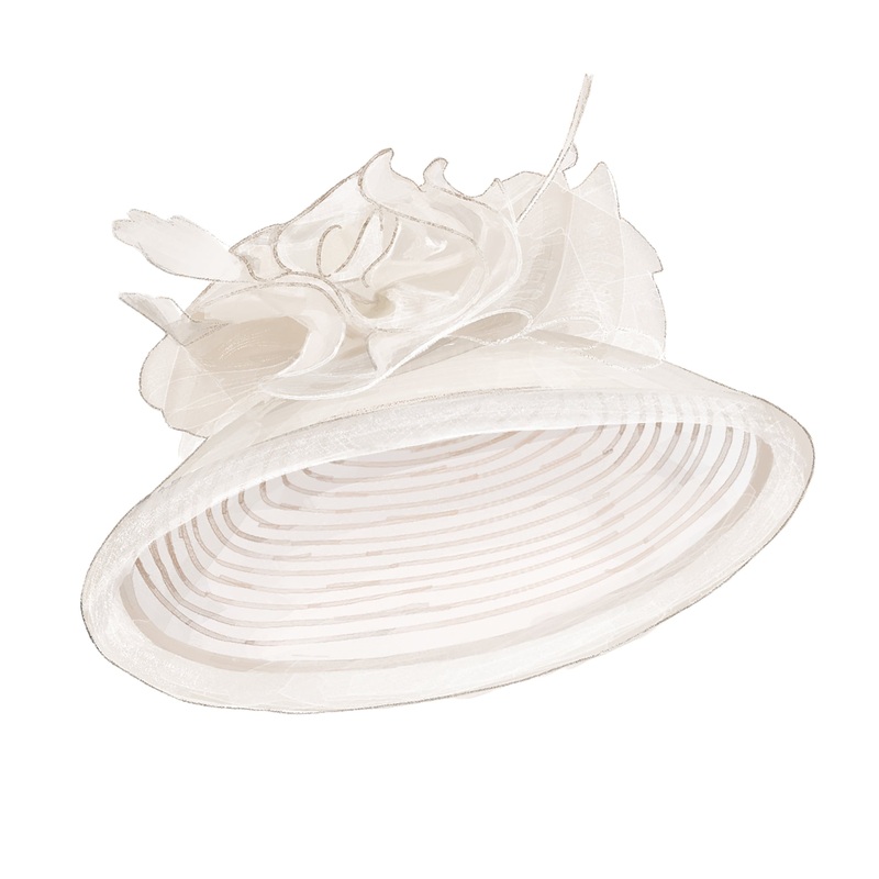 A Day at the Races Floral Hat|White|Black|One Size