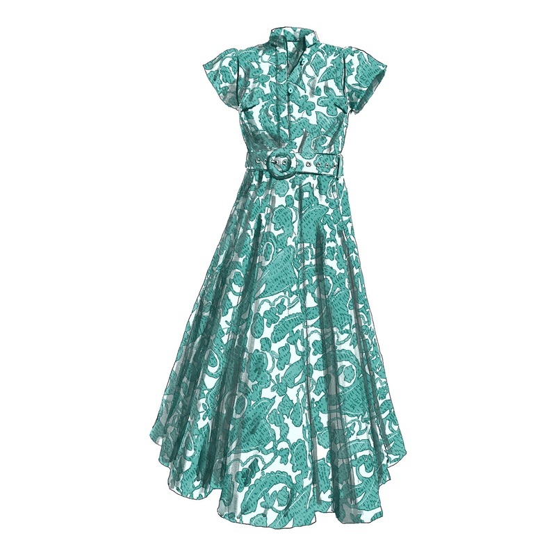 Embossed Tulle Bottom Derby Dress