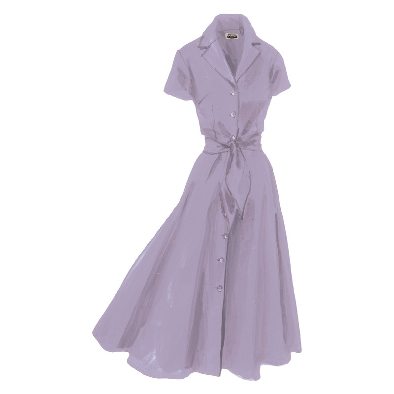 Short-Sleeve 1947 Dress|Lavender Frost|White|2|4|6|8|10|12|14|16|18|20