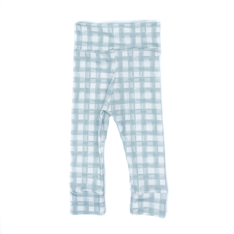 Steel Gingham Leggings|Regular|Wide|Long|Newborn|0-3 Months|12-18 Months|2T|3-6 Months|3T|6-9 Months|4T|5T|9-12 Months
