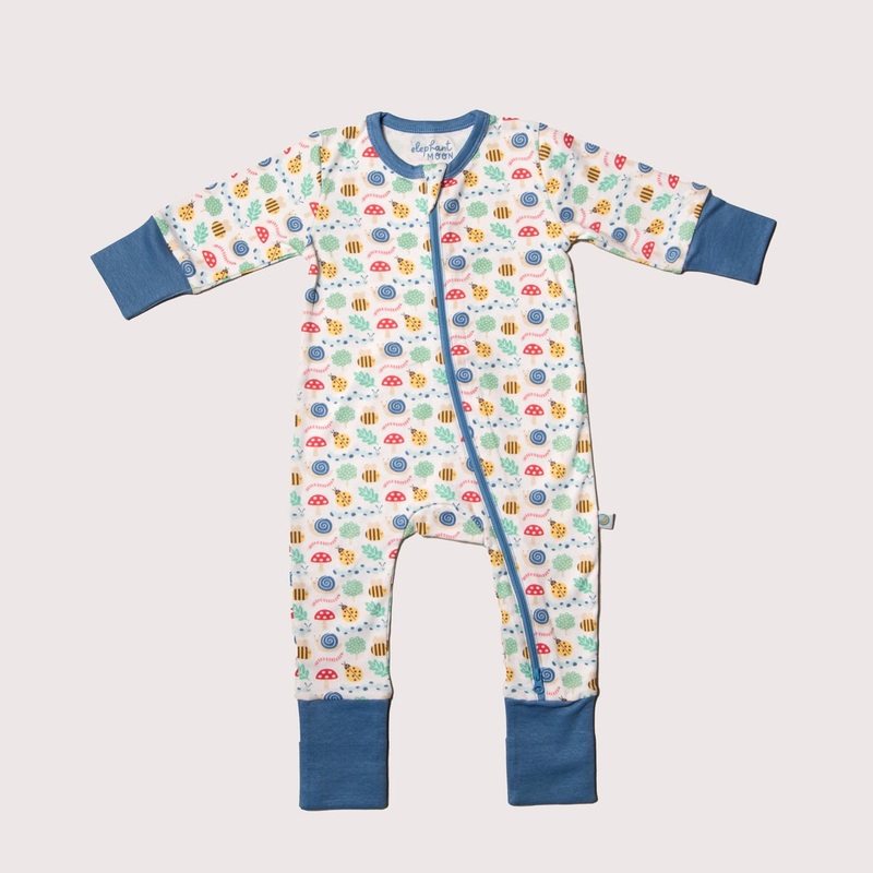 Two way zipper Romper – Busy Garden