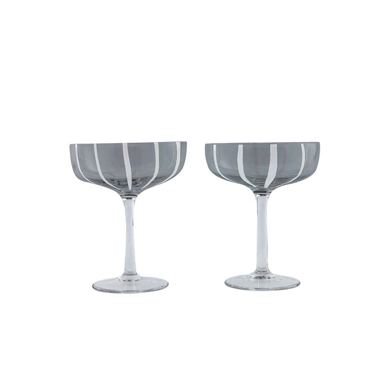 Mizu Coupe Glass – Grey