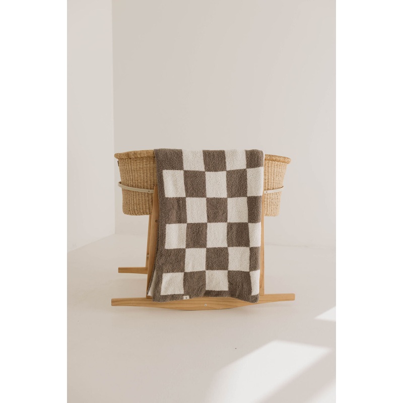 Plush Blanket | Mushroom Checkerboard
