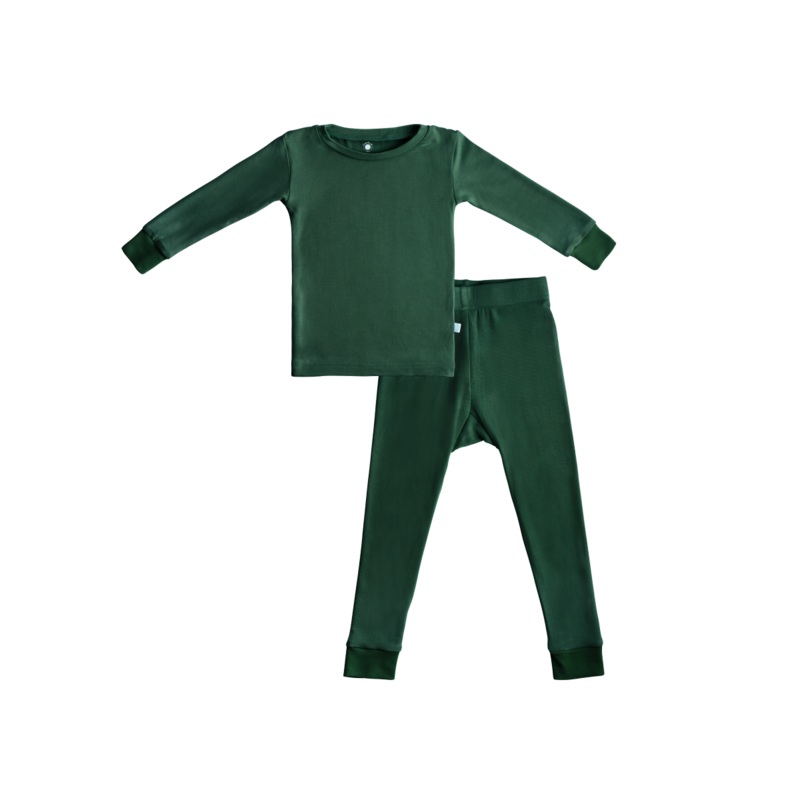 Toddler/Kids Bamboo Pajamas – Forest Green
