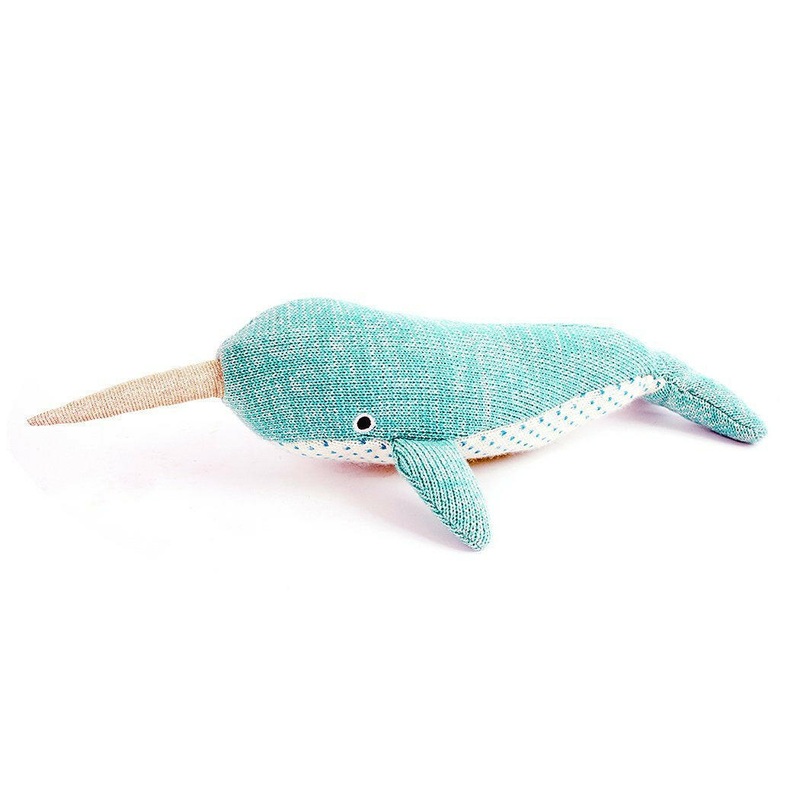‘Nev’ Narwhal Knit Stuffed Animal