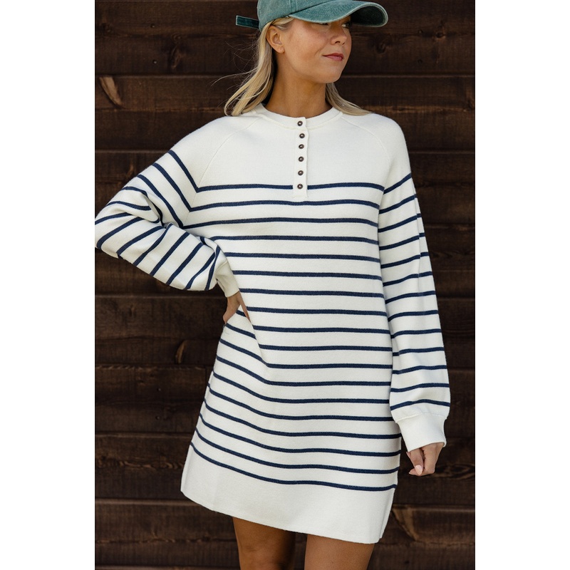 Shes Got A Way Striped Dress|White|S|M|L